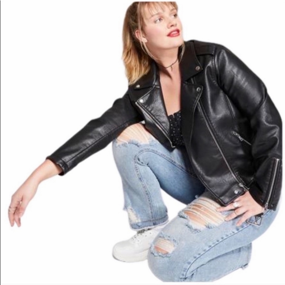 Wild Fable Faux Leather Moto Jacket Size XXL